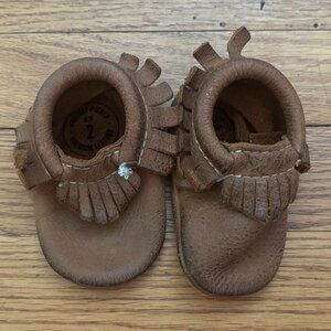 Freshly Picked Brown Baby Moccasins, size 2